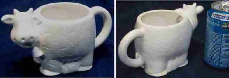 VACA JARRA BLANCA CERAMICA